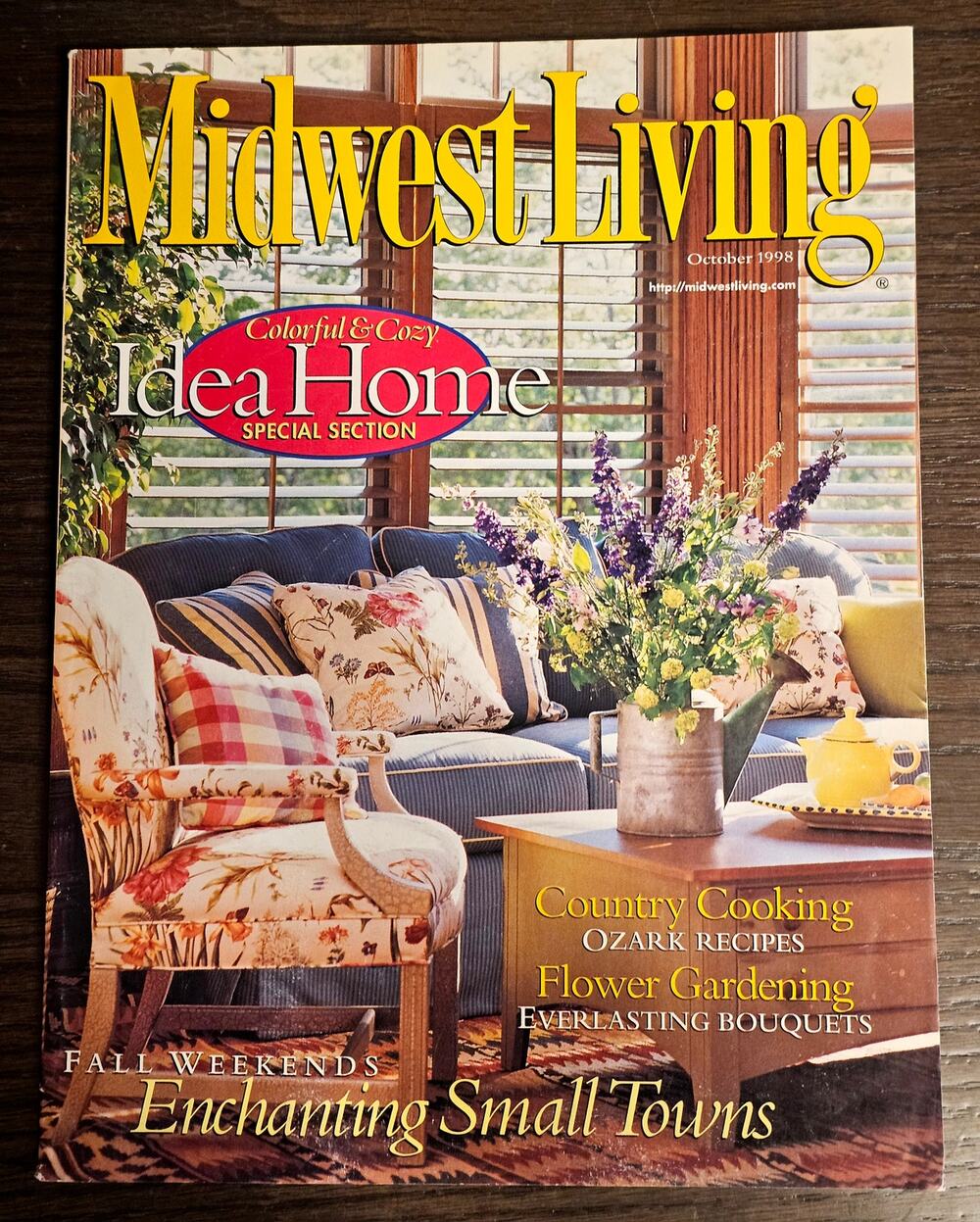 Vintage MIDWEST LIVING Magazine October 1998 Recipes Gardening Missouri Arkansas